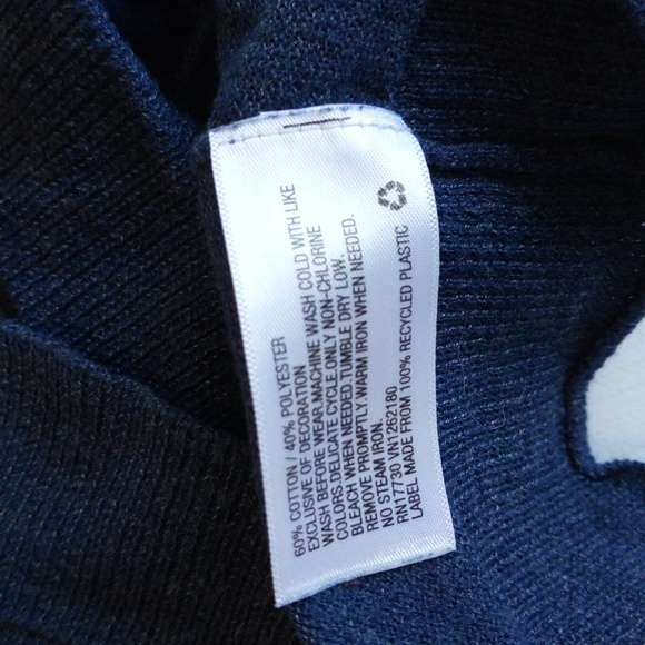 cherokee navy blue fine knit cardigan sweater with tulle bow 2T toddler girls - Picture 3 of 7